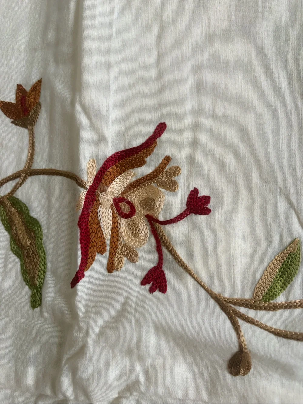 Pottery Barn cream linen